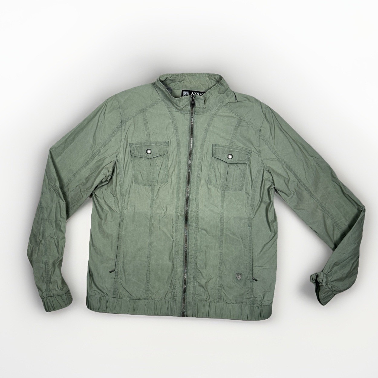 Kuhl Projekt Jojo Carbon Full Zip Jacket Womens L Green Hiking Outdoors Flaw